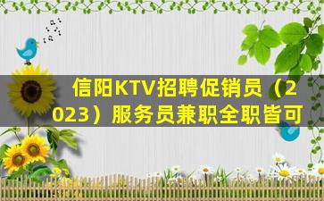 信阳KTV招聘促销员（2023）服务员兼职全职皆可